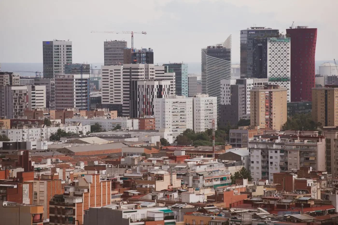 Panorama of Barcelona and its skyscrapers