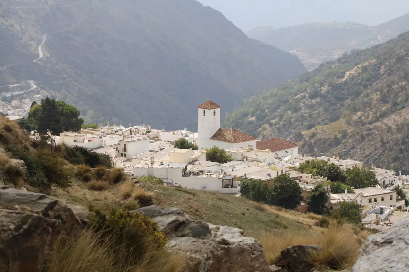White village of Capileira in the Sierra Nevada, Andalusia