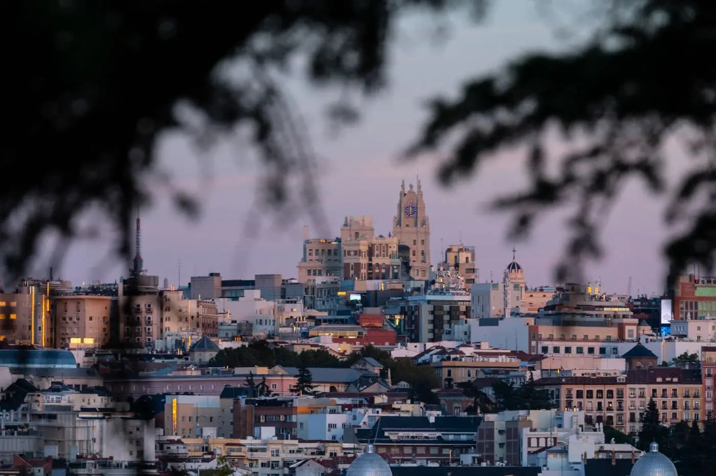 Madrid at twilight, a destination for bringing a fully remote team together