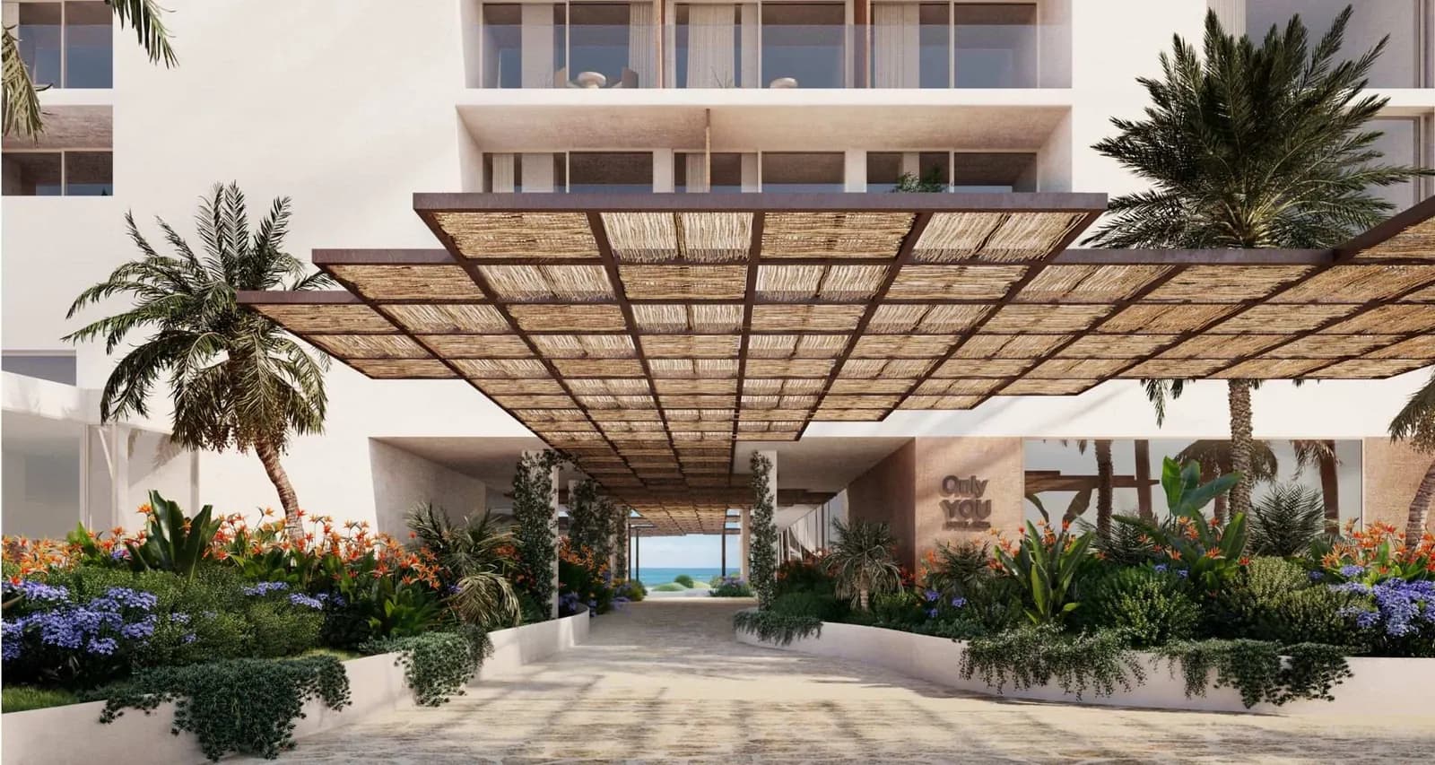 Entrance of Only YOU Hotel Ibiza Palmyra (formerly Palladium Palmyra), Sant Antoni bay