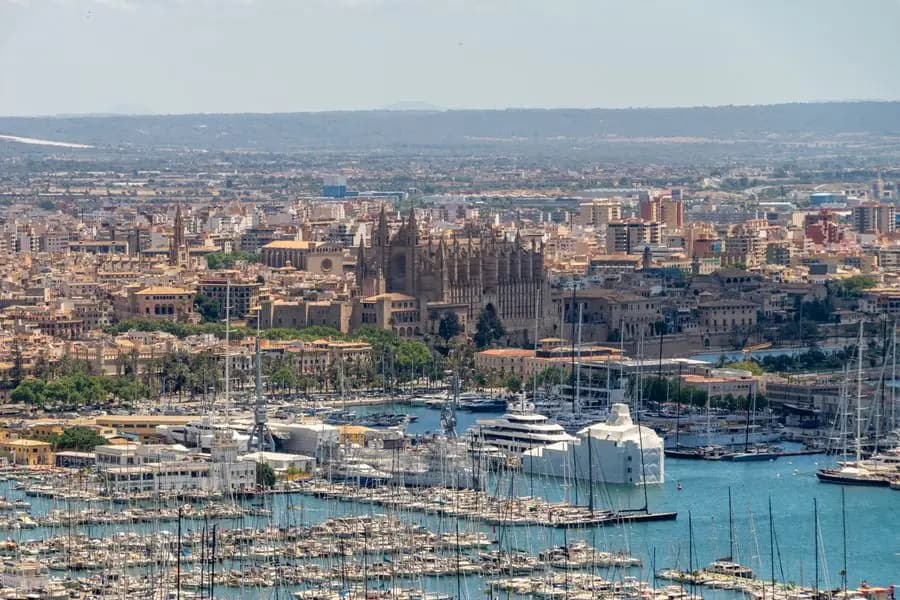 Palma skyline with La Seu cathedral and the harbour