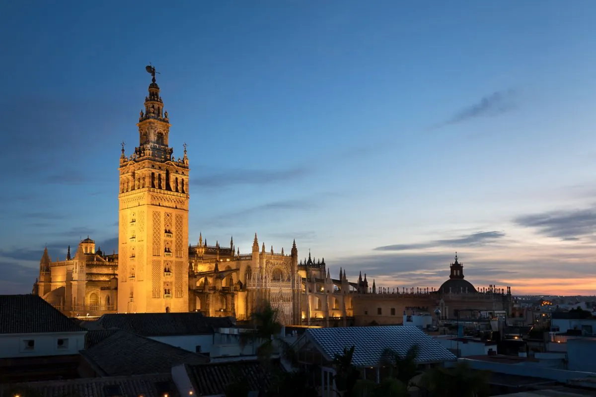 View of La Giralda and Seville rooftops from the Los Seises hotel