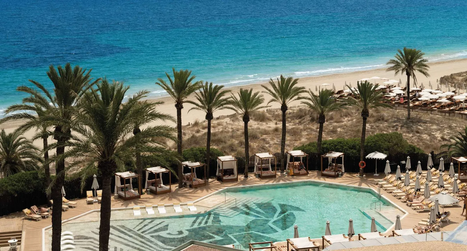 BLESS Ibiza The Site pool and white-sand beach at Playa d'en Bossa