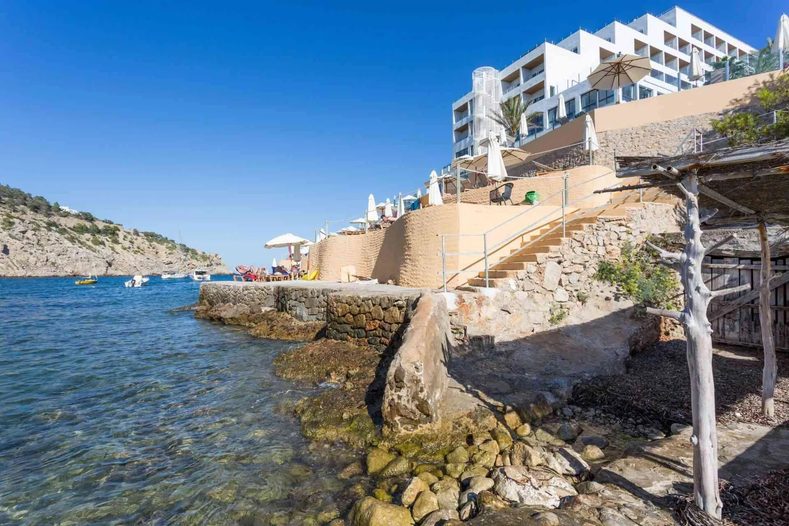 Beach access from Palladium Hotel Cala Llonga, Ibiza