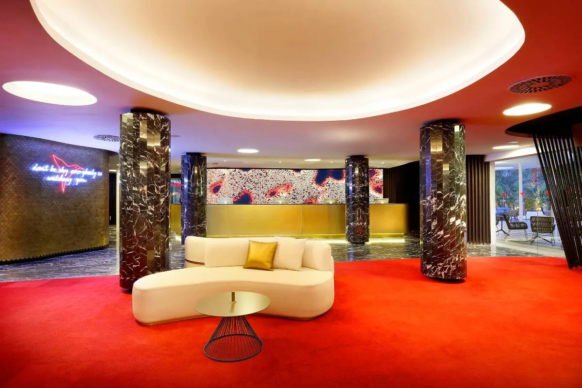 Reception hall at Ushuaïa Ibiza Beach Hotel, Ibiza