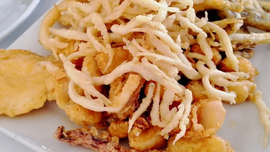 Fried calamari served at El Caleño restaurant in Pedregalejo, Málaga