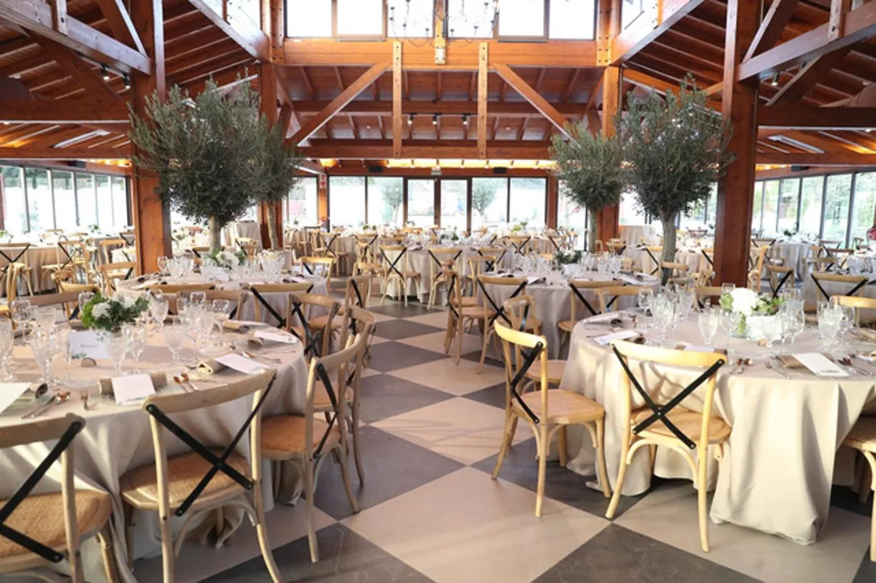 Initium's main hall set for a banquet