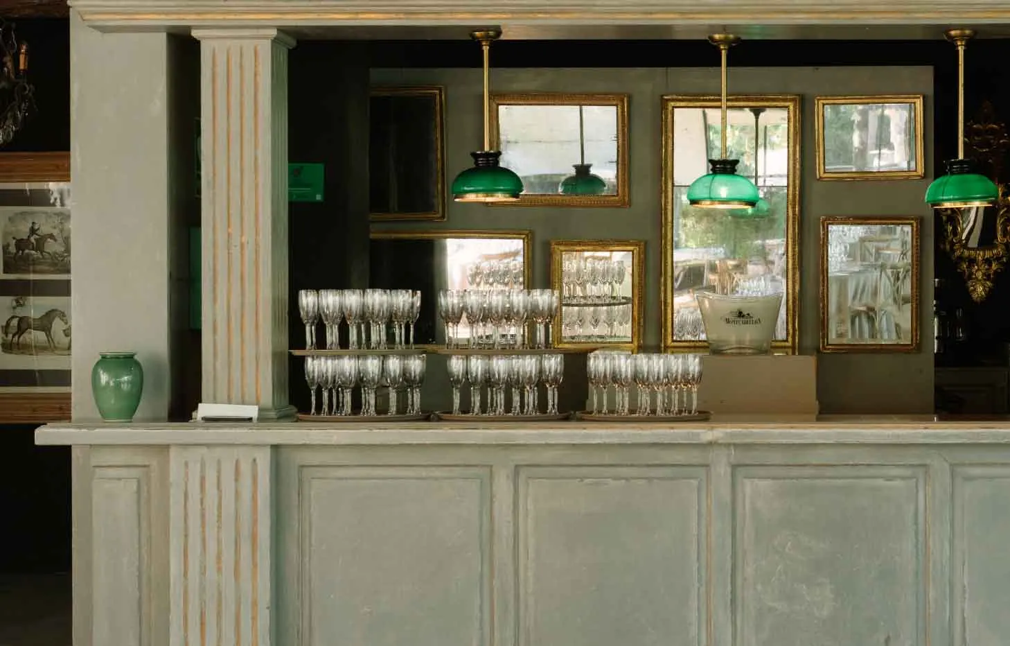 Elegant interior bar of the estate