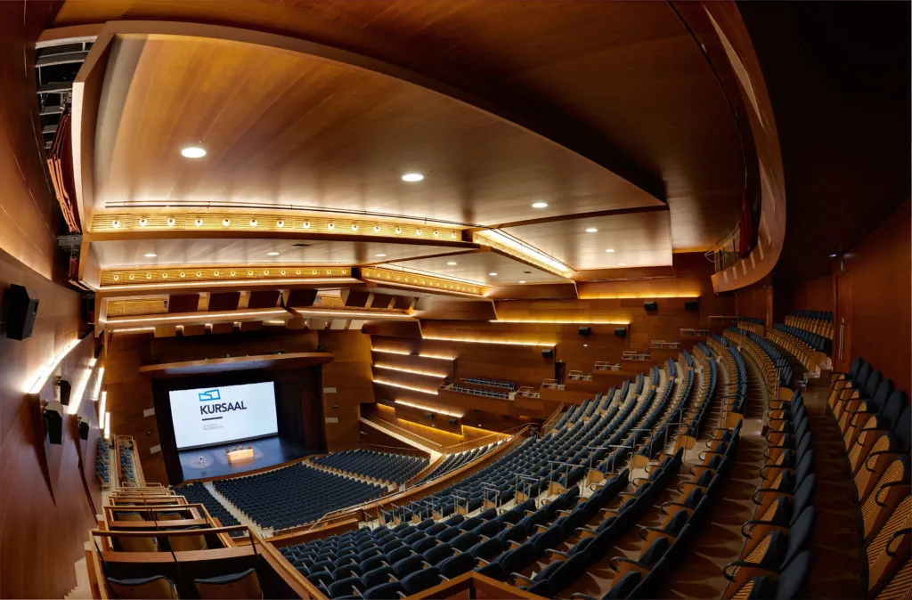 Kursaal interior in San Sebastián, welcome and reception space